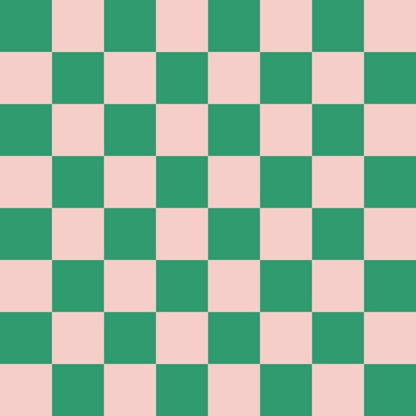 Pink and Green Checkerboard - Medium