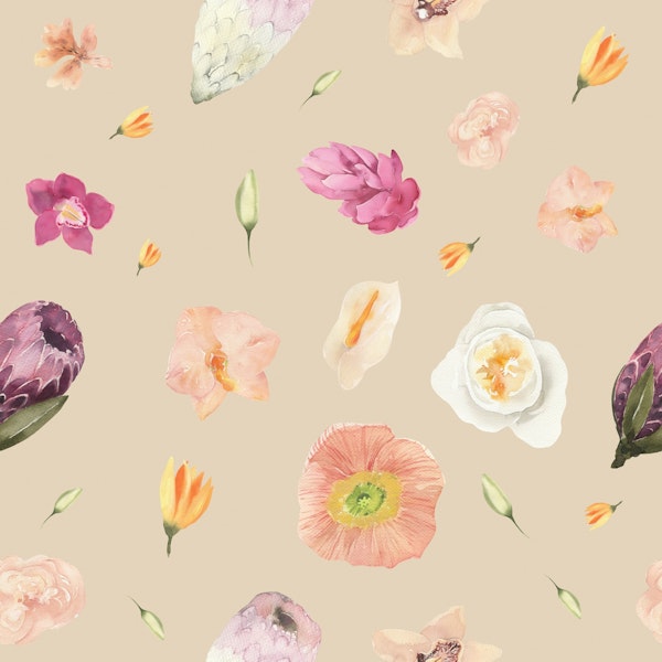 Exotic Blooms – Seamless Pattern