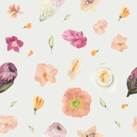 Bright Exotic Blooms Pattern tapet