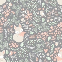 Sleeping Fox grey tapete