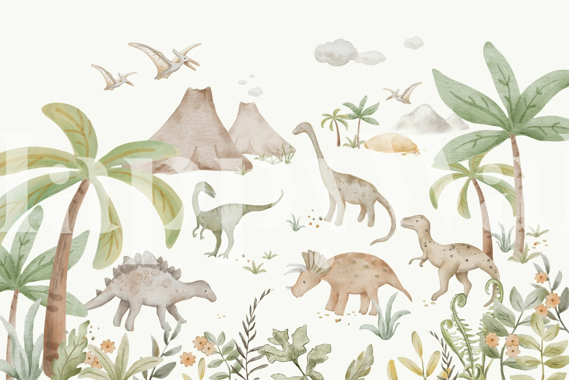 Dinosaur Adventure Oasis wallpaper u sobi