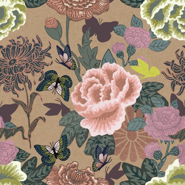 Vintage Blossoms and Butterflies