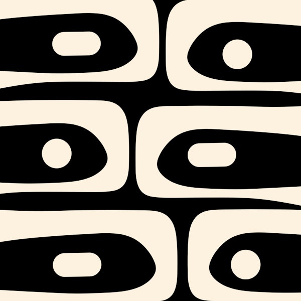 Mid Century Modern Piquet Minimalist Abstract