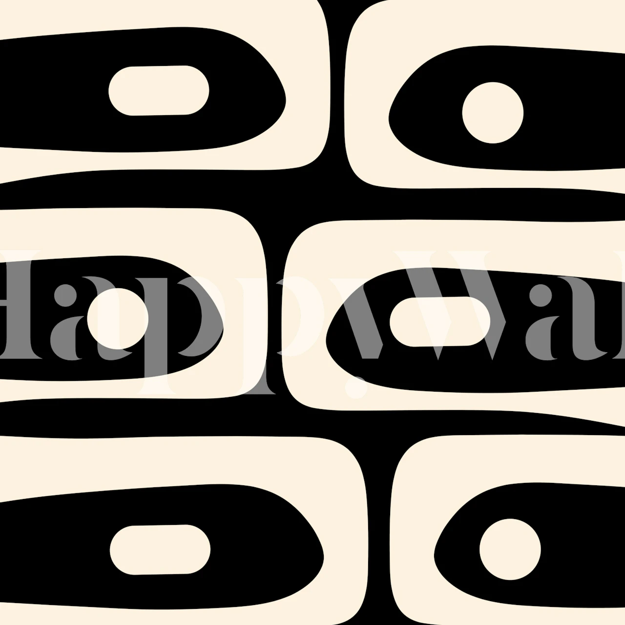 Mid Century Modern Abstract wallpaper in a room