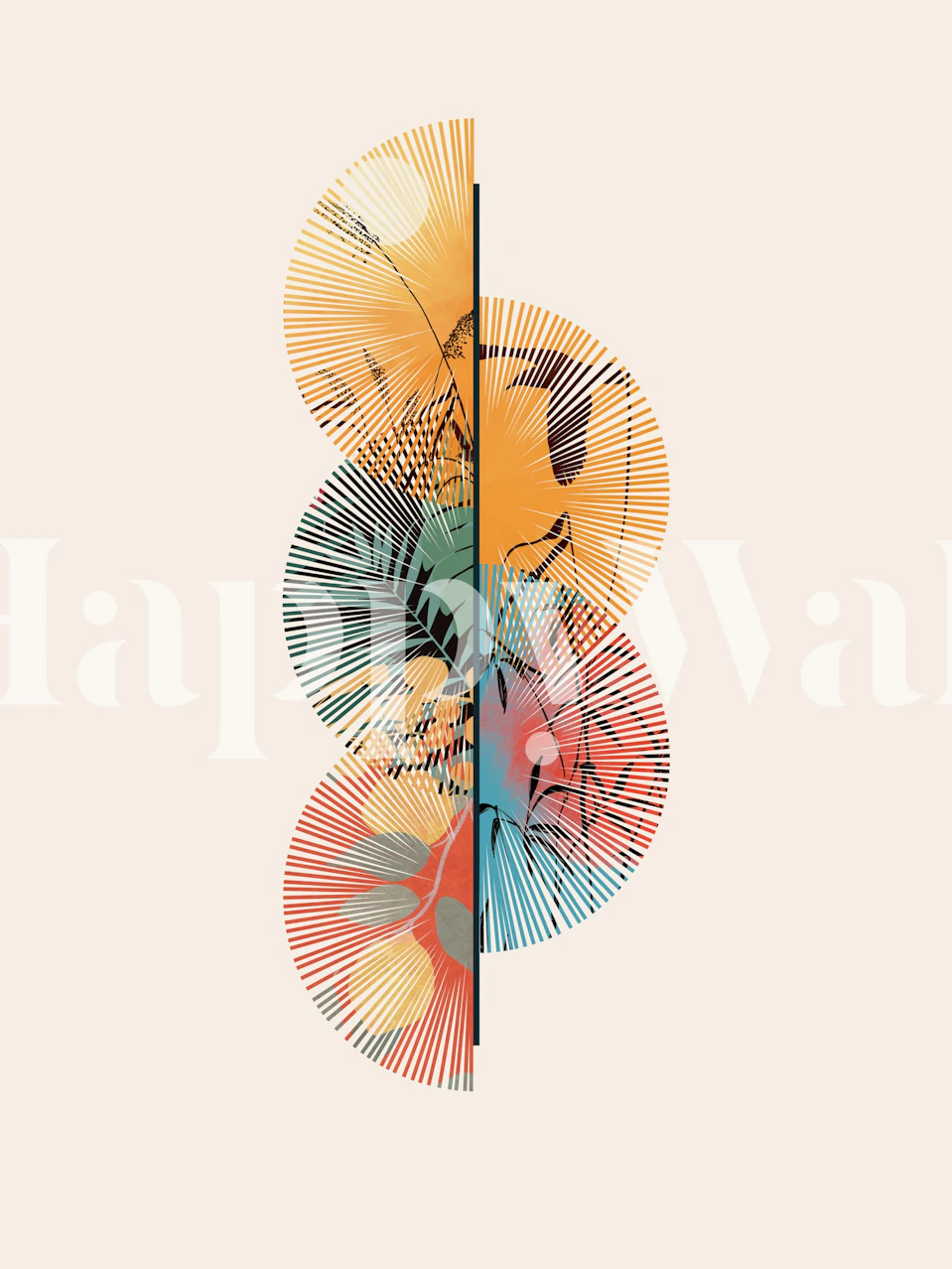 Bauhaus - Geisha papel de parede em um quarto moderno