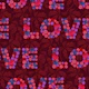 Flowered Love Floral Lettering Pattern Red