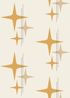 Mid-Century Modern Atomic Stars Subtle Retro carta da parati