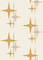 Mid Century Modern Atomic Stars Retro Pattern carta da parati