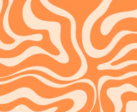 Retro Modern Liquid Swirl Abstract Orange wallpaper