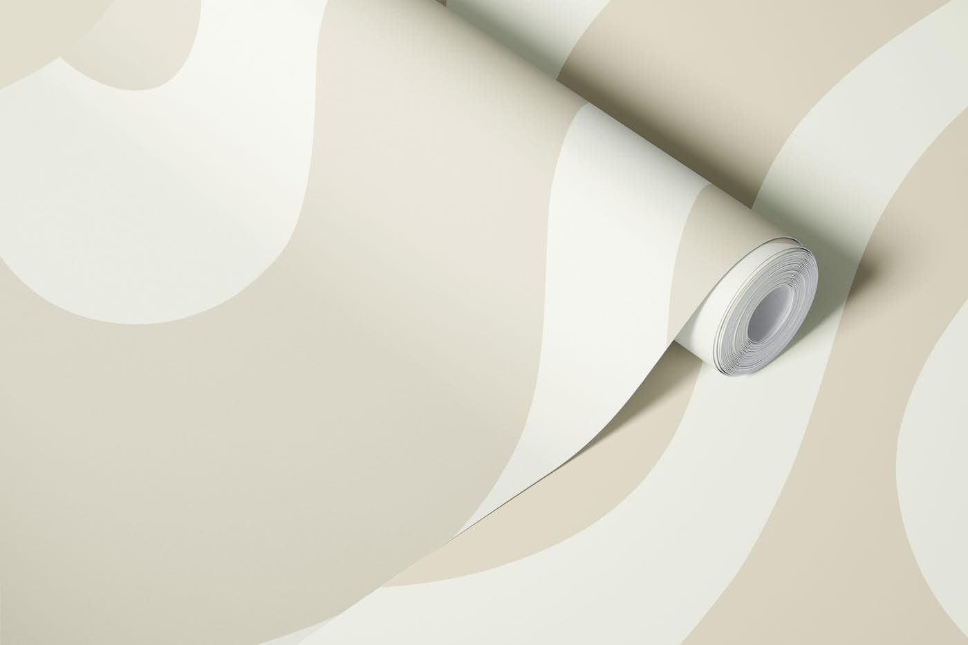 Modern Retro Liquid Swirl Neutral Abstract wallpaper roll