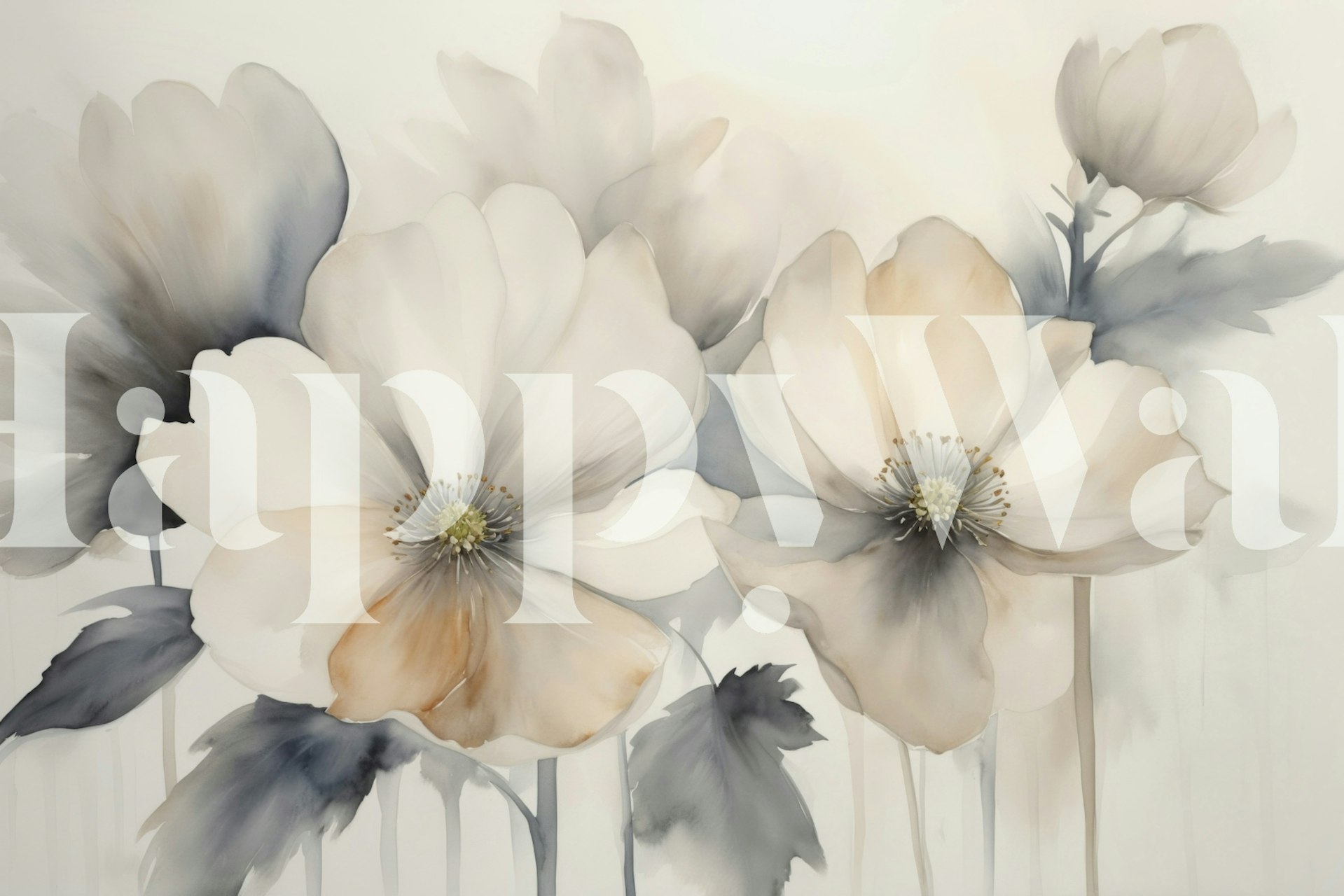 Φλοράλ σχέδιο ταπετσαρίας σε ένα δωμάτιο