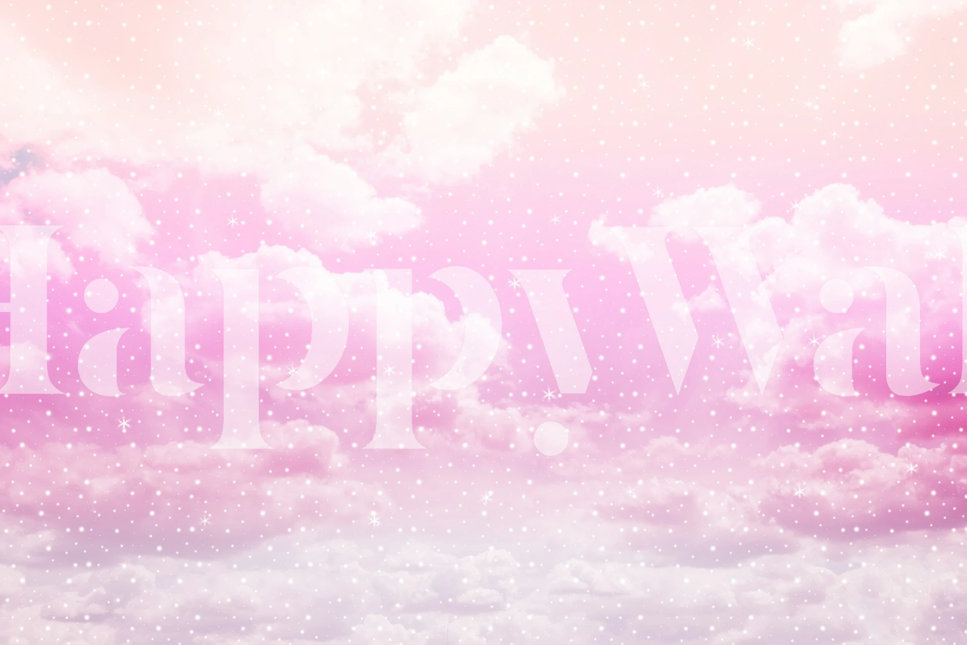 Dreamy clouds behang in een kamer