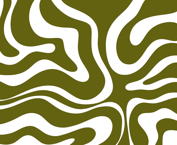 Modern Abstract Liquid Swirl in Olive Green
