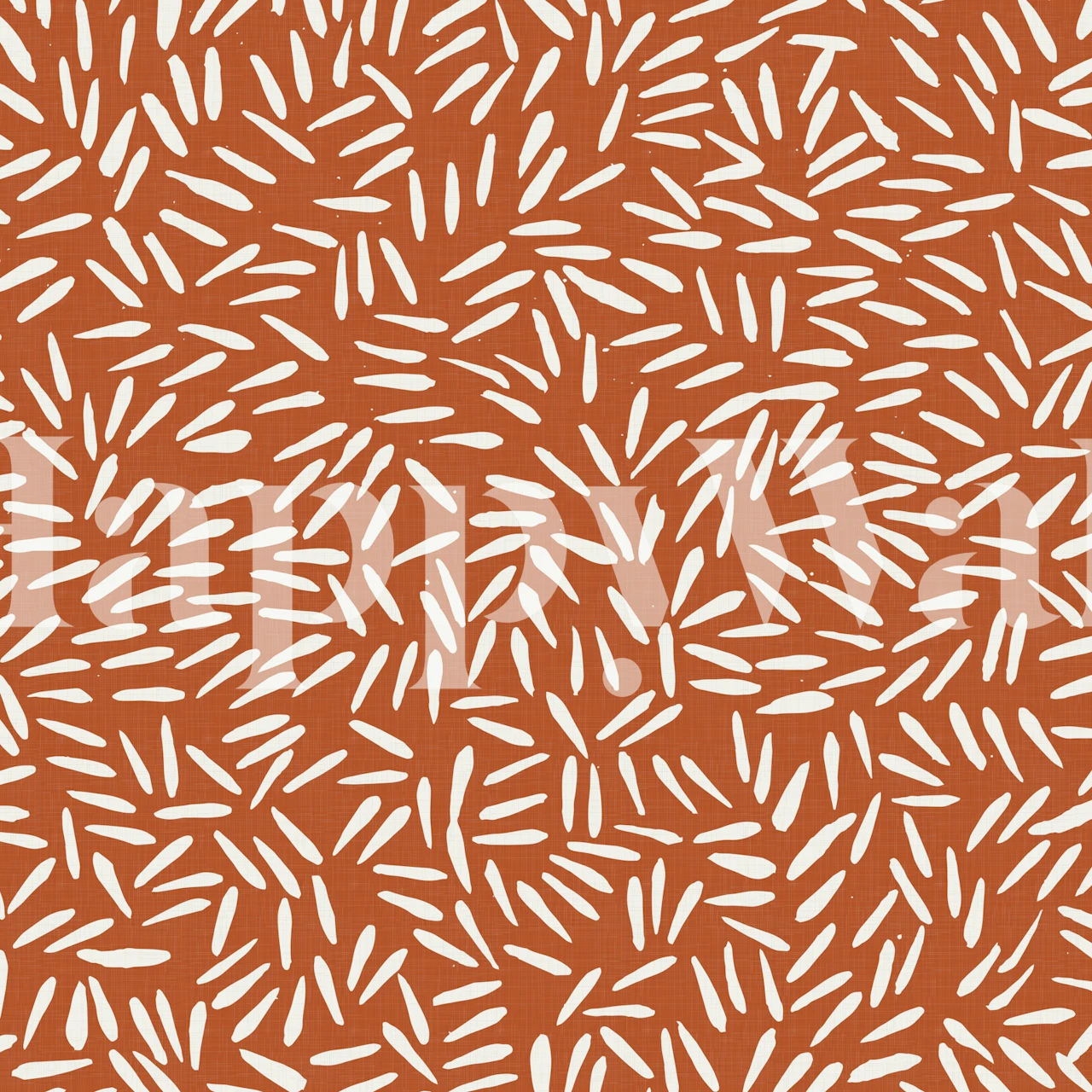 Hand drawn shapes wallpaper on rust
