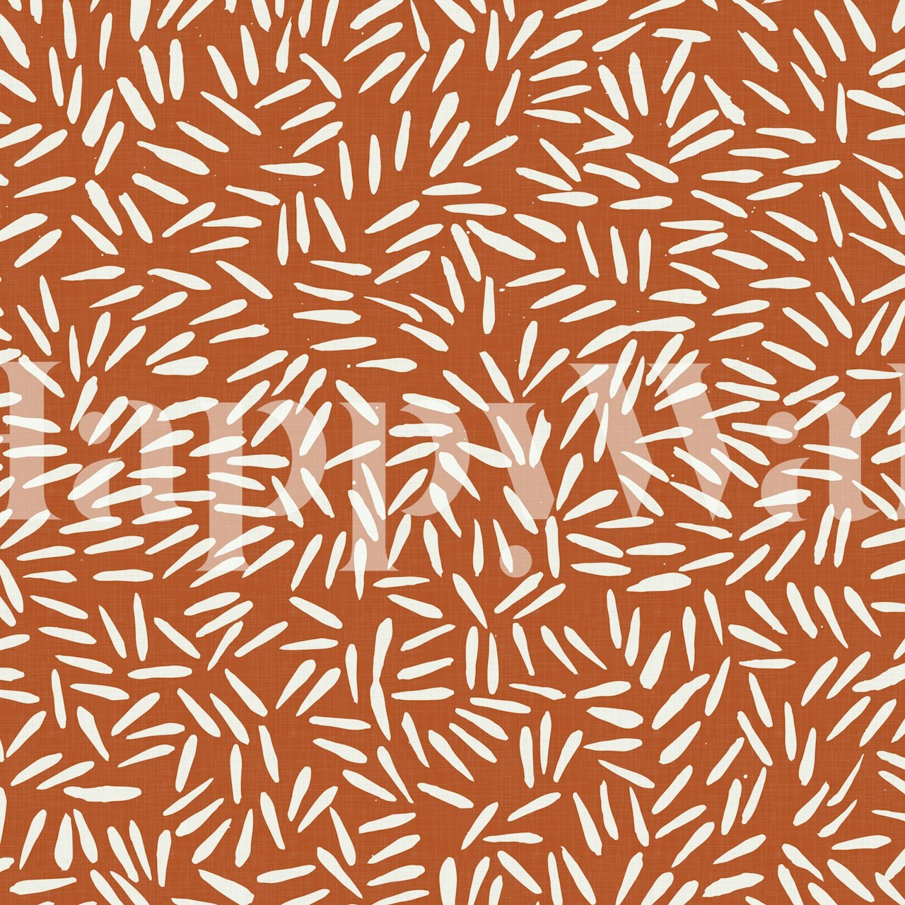 Hand drawn shapes wallpaper on rust