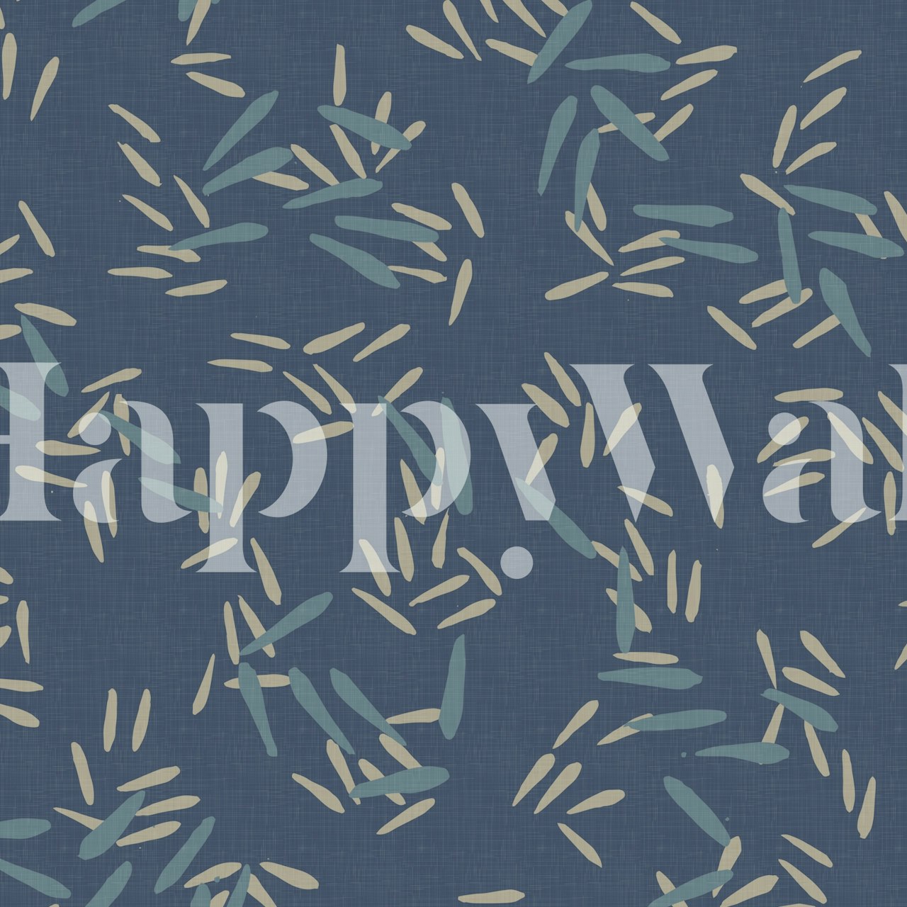 Bamboo Leaves on Muted Blue WM i et rum