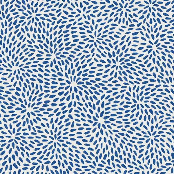 Hand Drawn Organic Shapes Blue WM