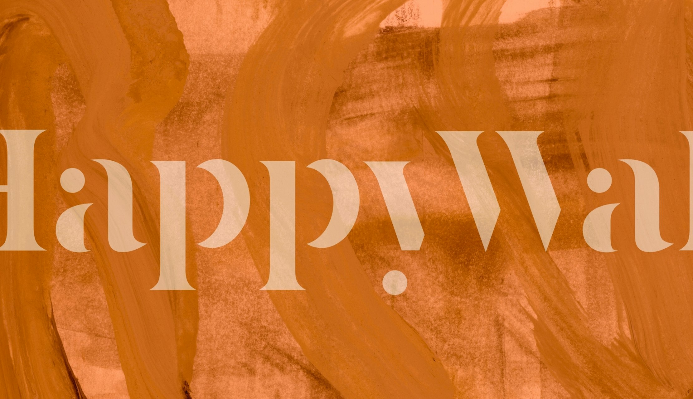 Warm orange wallpaper in a room