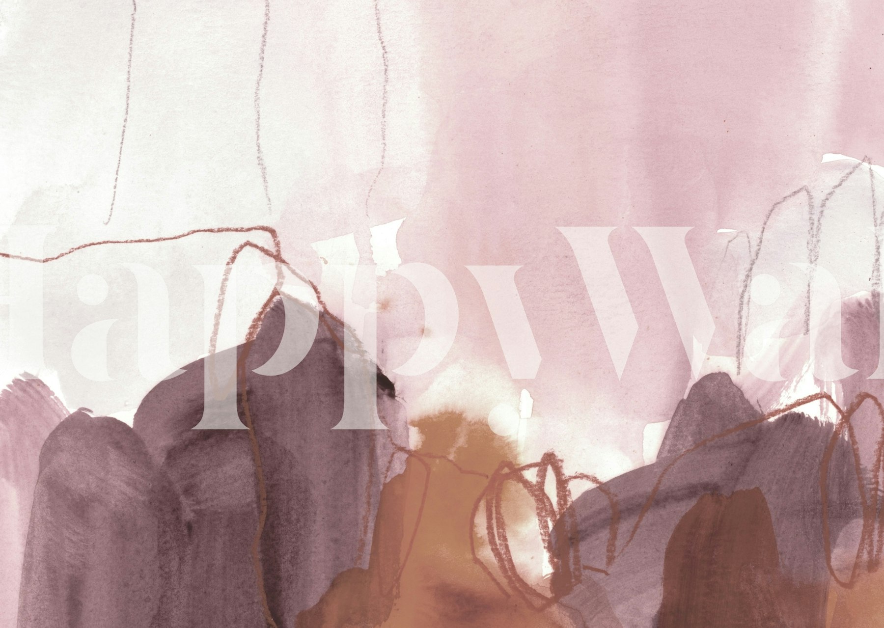 Dreamy abstract wallpaper in a modern room