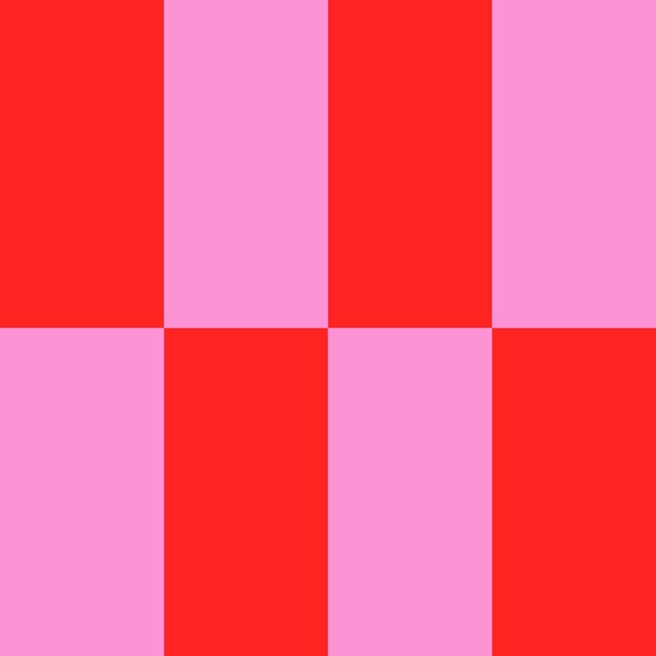 Long Checks Vibrant Preppy Pink and Red