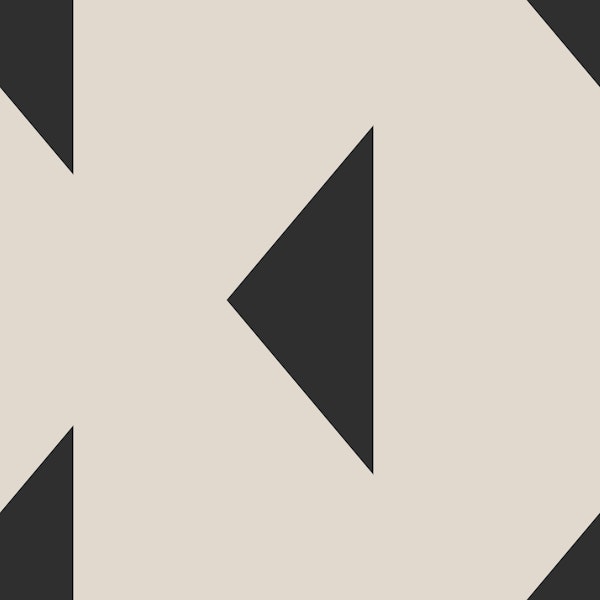 Minimalist Triangle Pattern Black and Cream