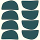 Abstract Geometric Shapes Pattern in Teal