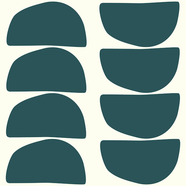 Abstract Geometric Shapes Pattern in Teal