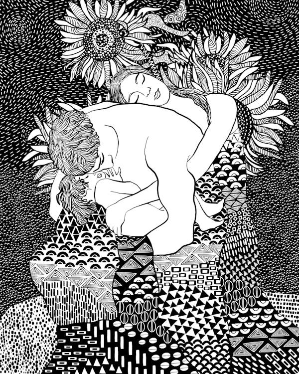 Embrace in Monochrome