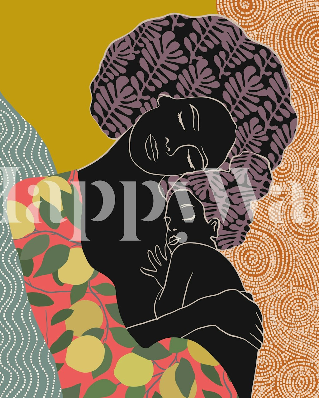 Colors of Motherhood wallpaper in a room