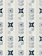 Mod Meadow on Pinstripes - navy blue