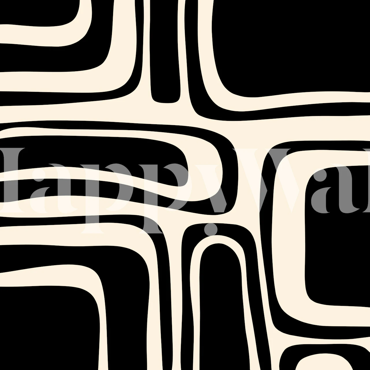 Midcentury Mod Palm Springs Abstract Black wallpaper