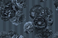 Blue Grey Regency Floral Affair wallpaper