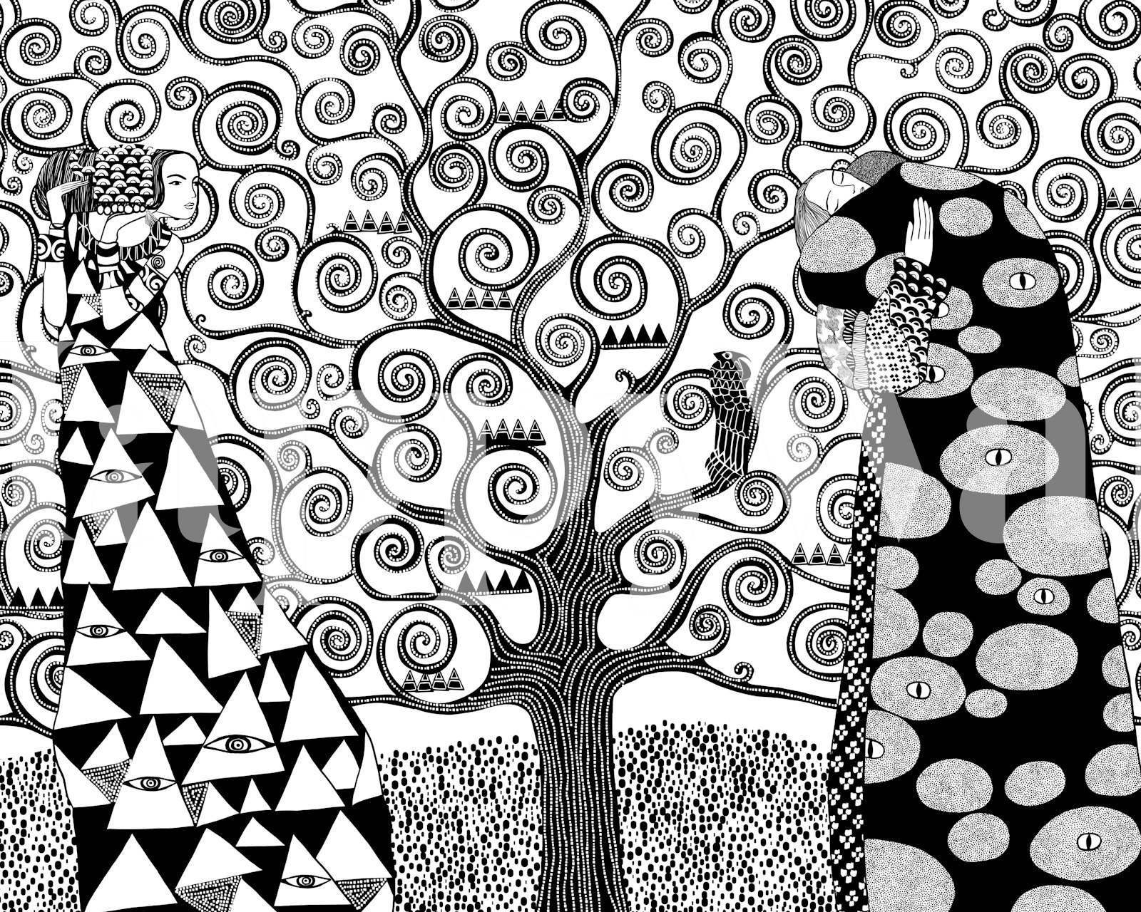 Tapeta Surreal Tree of Life v místnosti