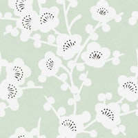 Modern Cherry Blossom - Pale Green ταπετσαρία