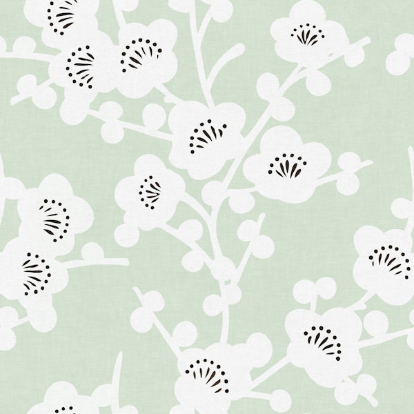 Modern Cherry Blossom - Pale Green