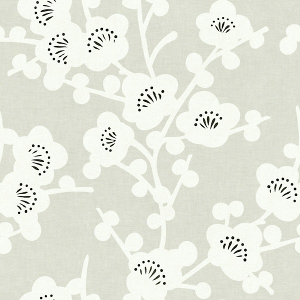 Modern Cherry Blossom - Misty Grey