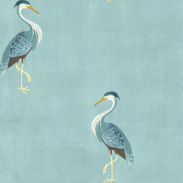 Heron Pattern - Baby Blue