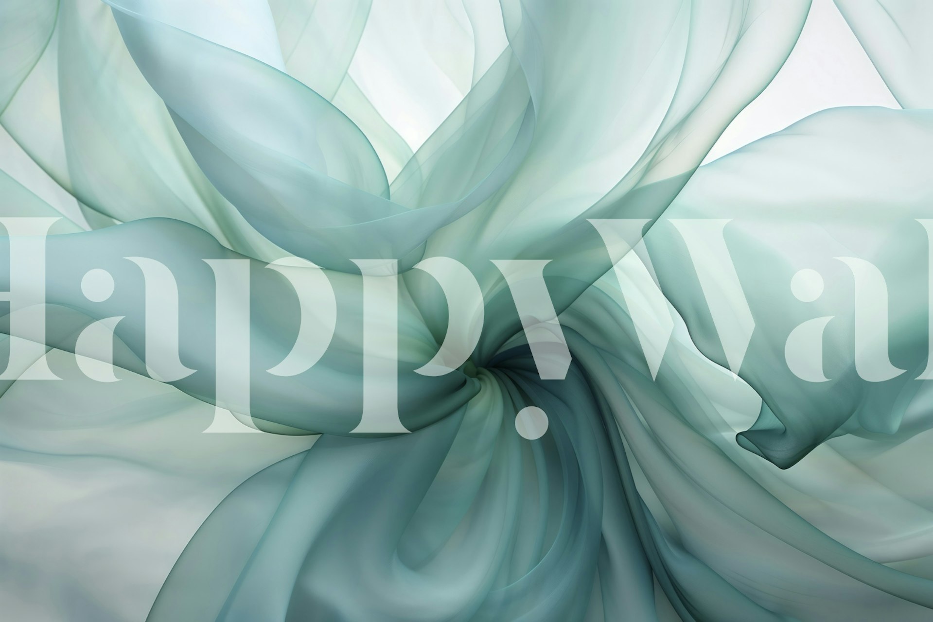 Tranquil Flow Abstract Dimension Ink wallpaper in a room