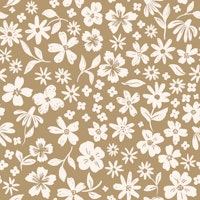 Organic Hand Drawn Wildflower Warm Beige papiers peint