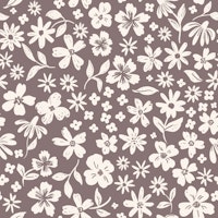 Organic Hand Drawn Wildflower Mocha Brown wallpaper