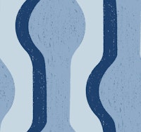 Sky Blue Retro Shapes Modern Abstract Stripes tapetit