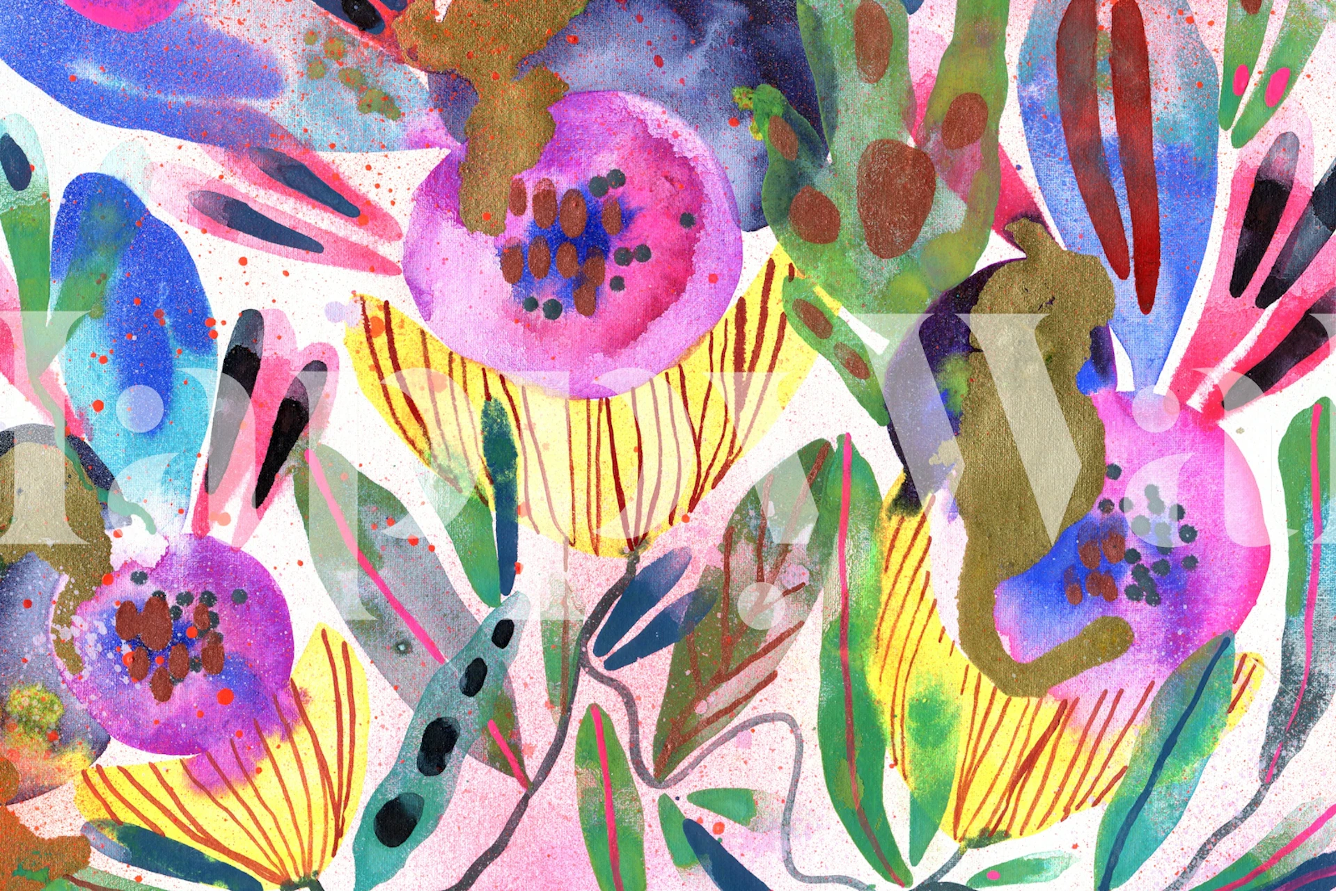 Magican Canvas wallpaper design in a room