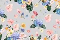 Exotic Watercolor Flowers tapete