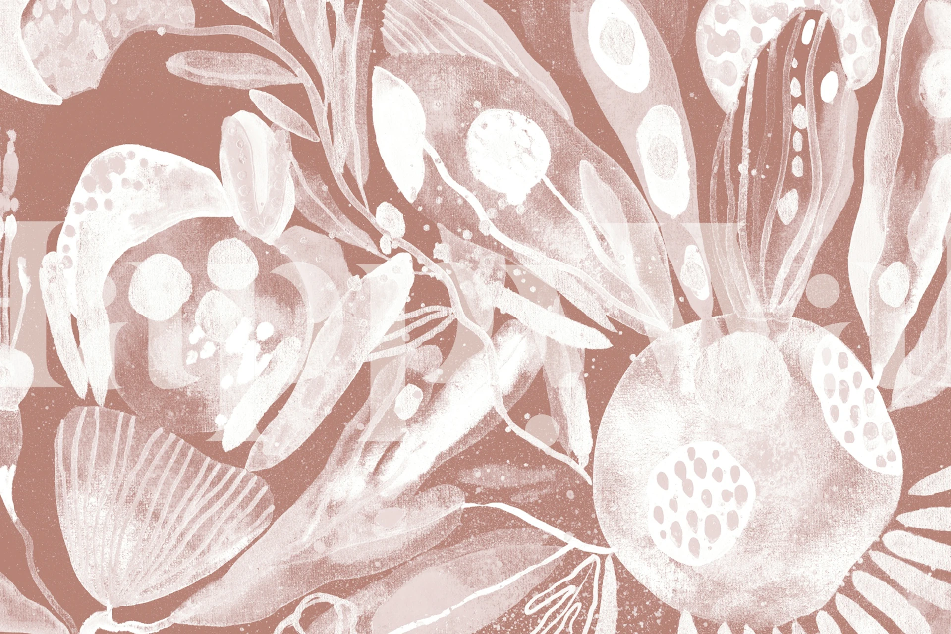 Neutral canvas wallpaper design in a room