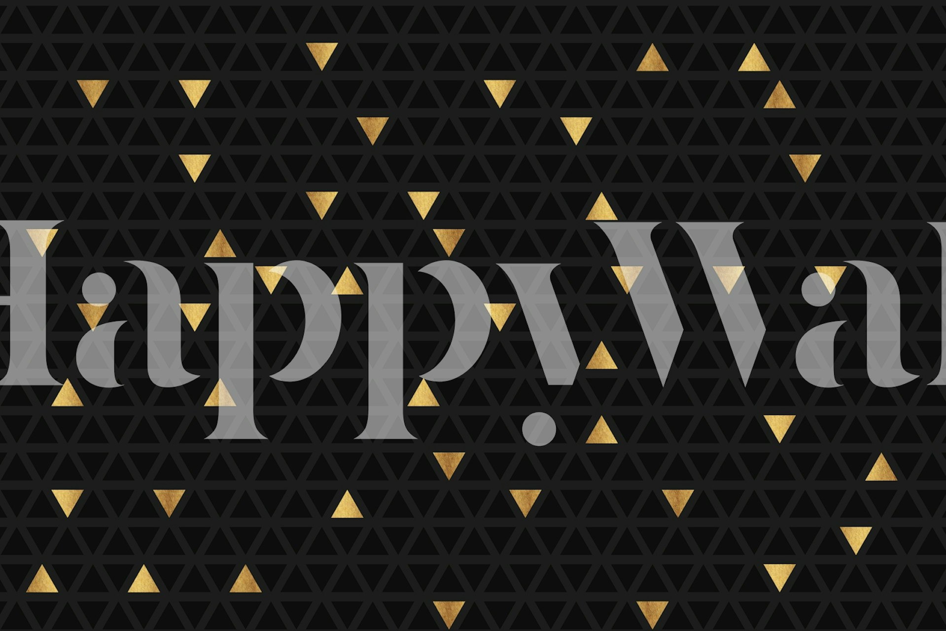 Triangles luxury black and gold wallpaper design