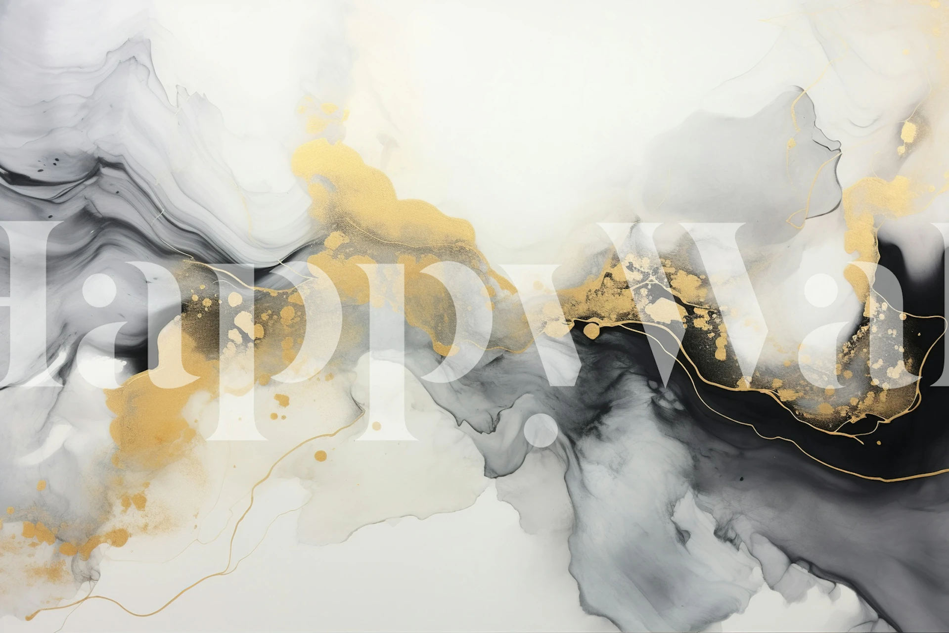 Golden Marble Swirls tapet i et rum