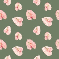 Minimalist Anthurium Flower Pattern tapet
