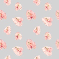 Elegant Pink Flamingo Flower Pattern ταπετσαρία