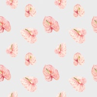 Scattered Pink Tropical Flowers ταπετσαρία