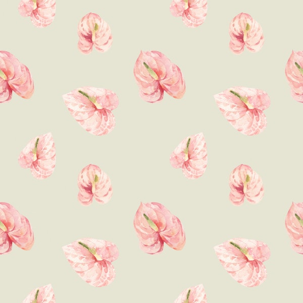 Soft Tropical Blossom Pattern